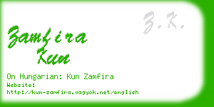 zamfira kun business card